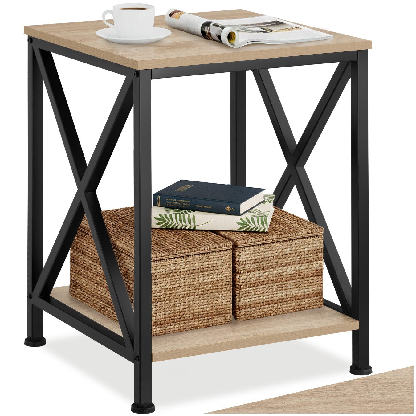 tectake Beistelltisch Carlton (1-St., 1 tlg), Dekorativer Beistelltisch im günstig online kaufen