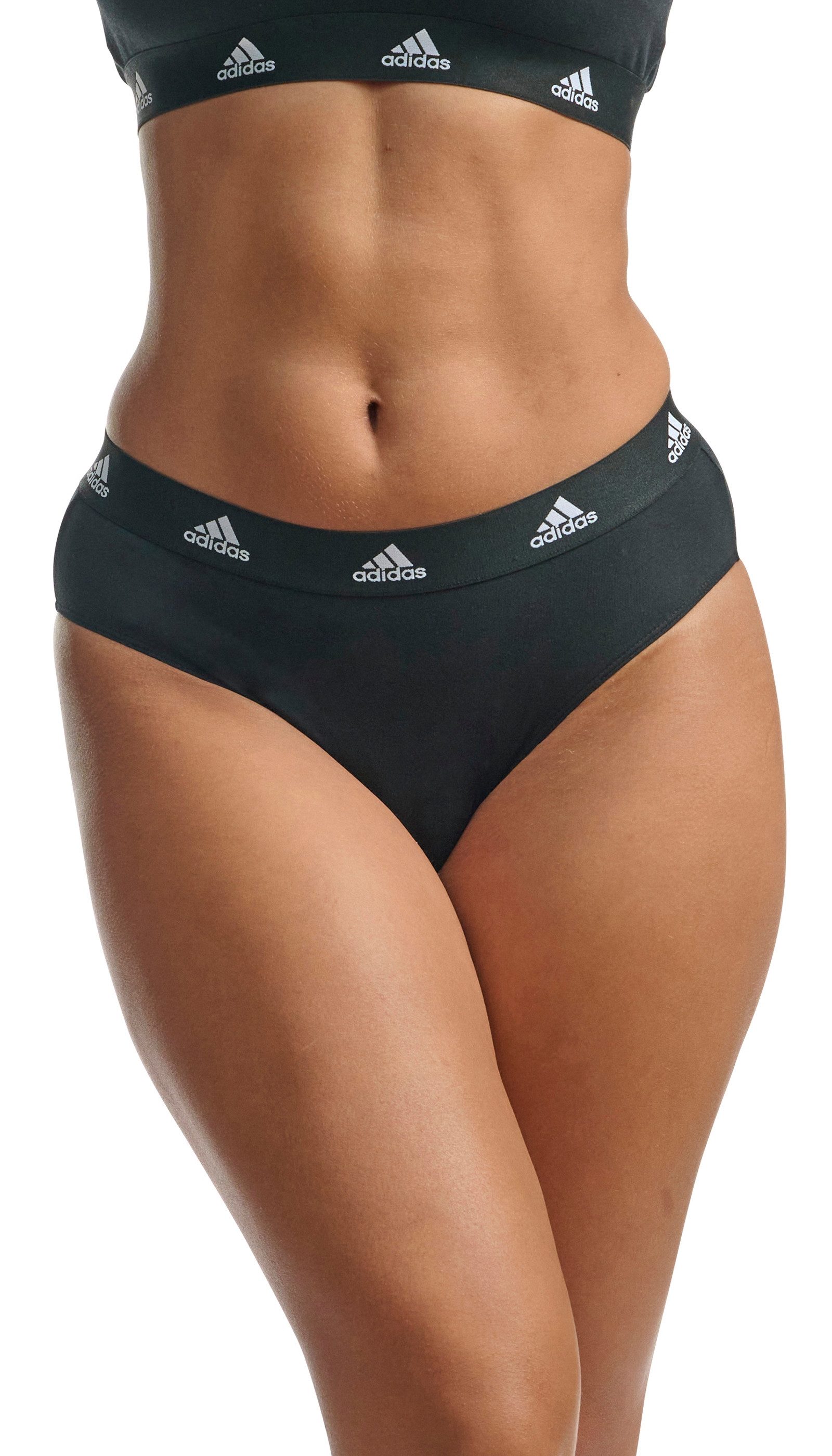 adidas Sportswear Bikinislip Active Comfort Cotton (3er Pack) Logo-Web-Bund günstig online kaufen