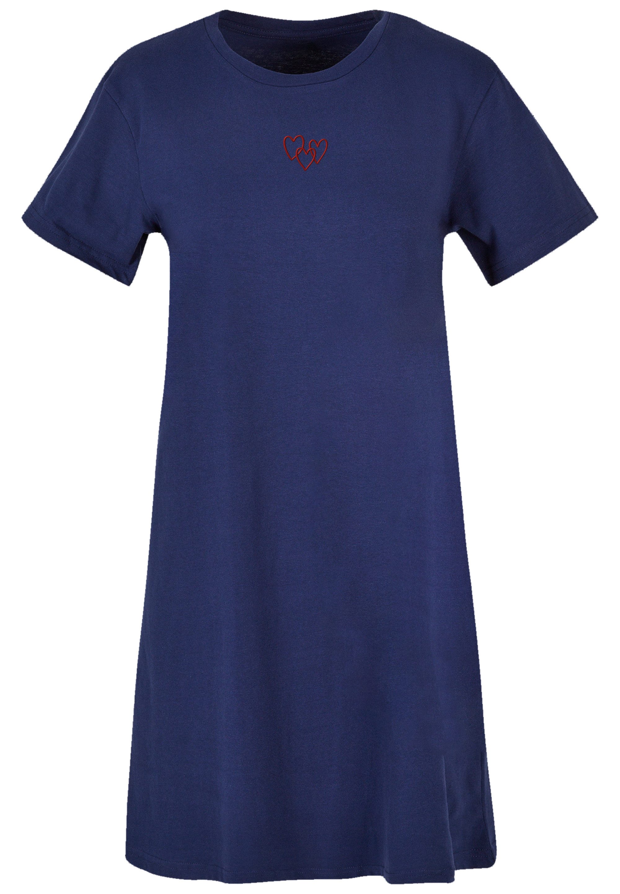 F4NT4STIC Shirtkleid Red Hearts Bestickt Premium günstig online kaufen