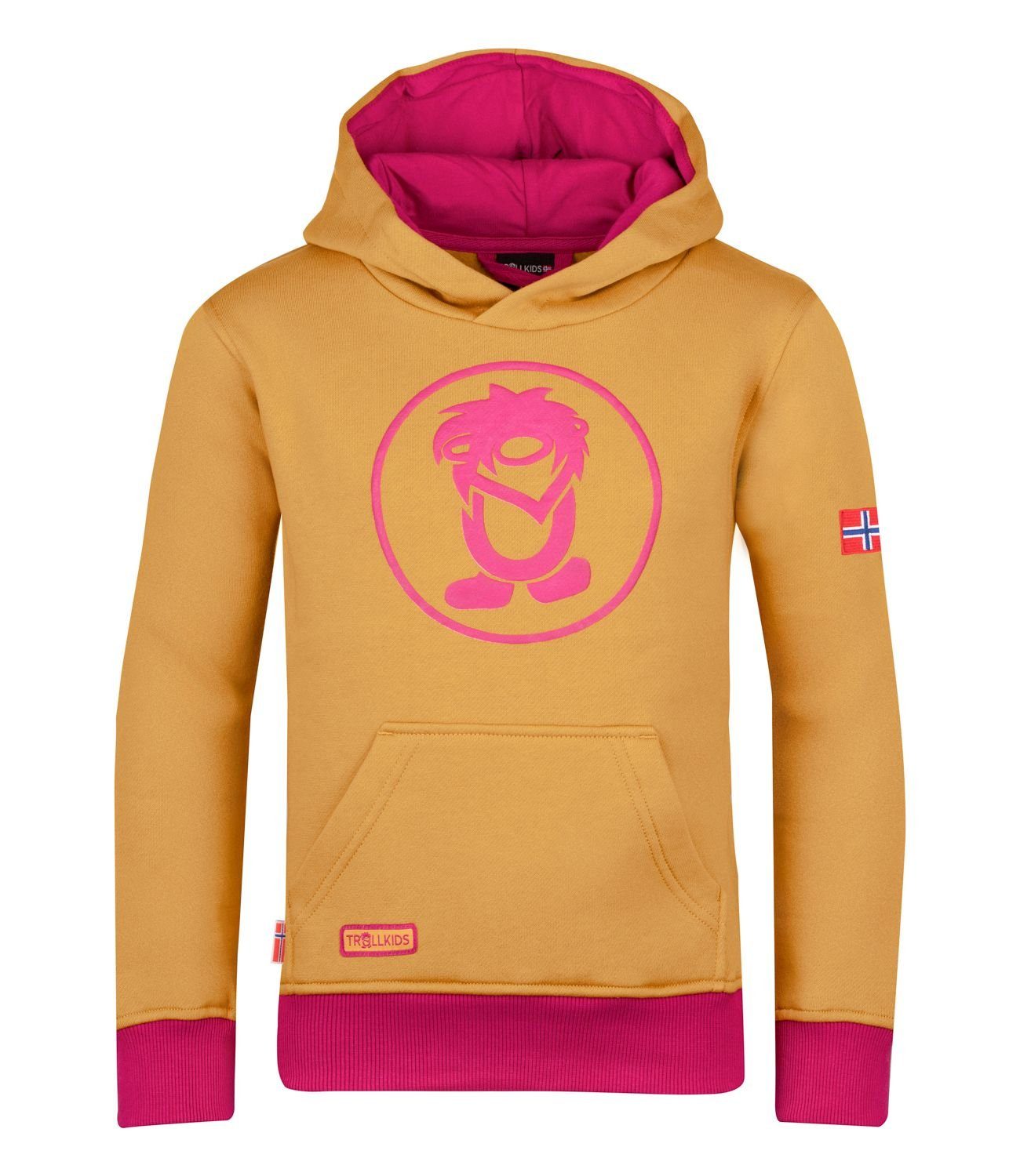 Hoodie TROLLKIDS Honiggelb/Feuerbeere Troll