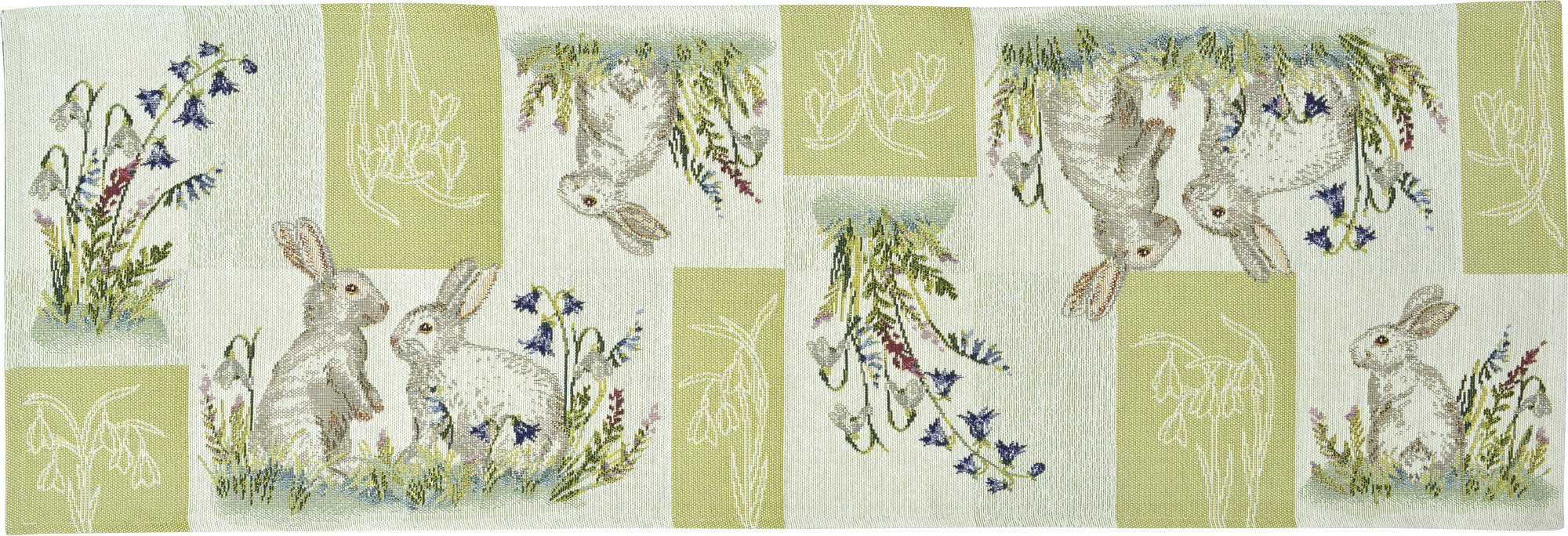 sander table + home Tischdecke Tischläufer "Bunnies Patch", Gobelin Motiv