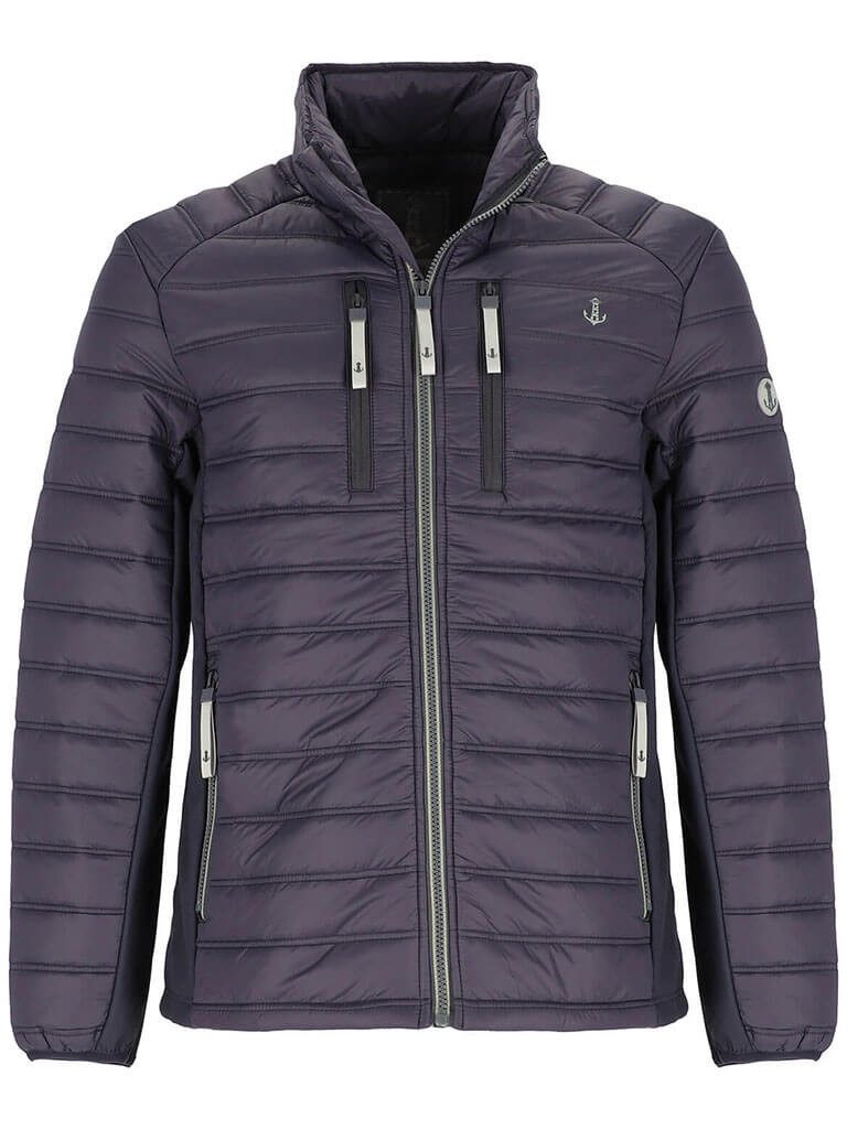 Leitfeuer Steppjacke 62473 Herren Jacke gesteppt mit Stehkragen und Einsätzen aus Softshell