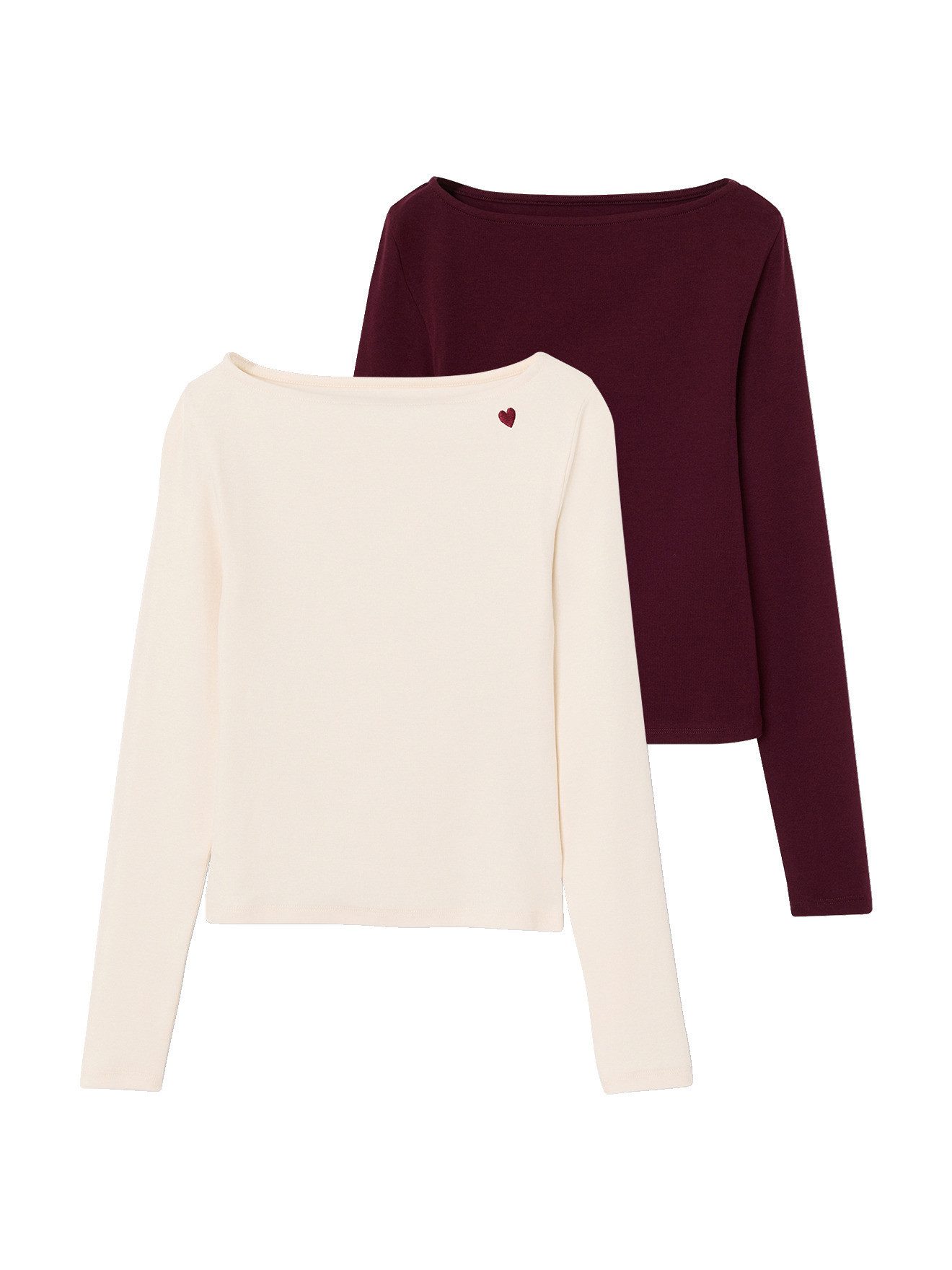 Langarmshirt gerippte Mädchen Shirts