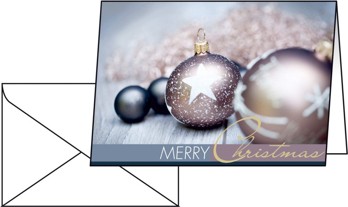 Sigel Designpapier Faltkarte Weihnachten Exquisite 220g/qm VE=25 Stück incl. Umschläge