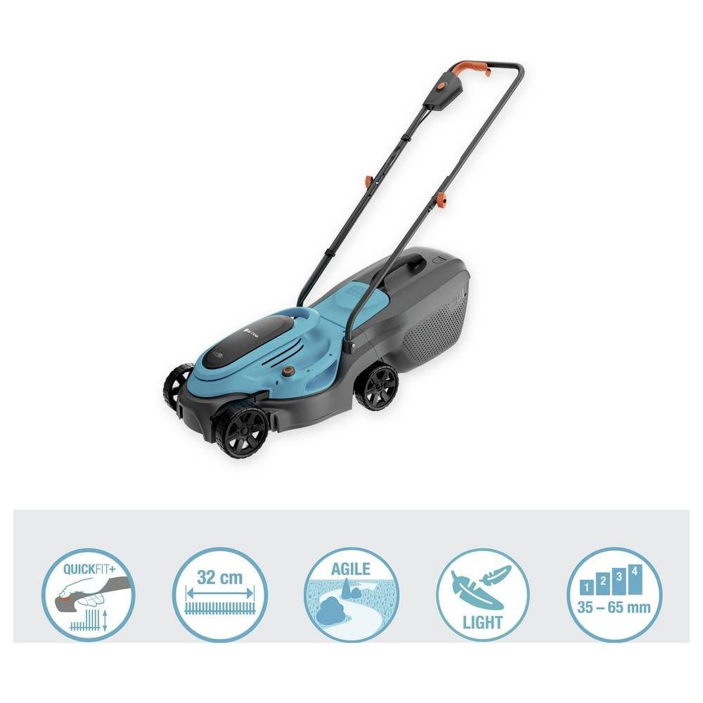 GARDENA EasyMax 32/18V Solo, High Performance Lawnmower 14634-55 Akku, ohne Akku, mit Schnitthöhenverstellung