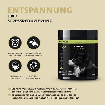 Peticare Futterbehälter Entspannung Relax Mix Pulver für Hunde - petDog Health 2601, (100-tlg)