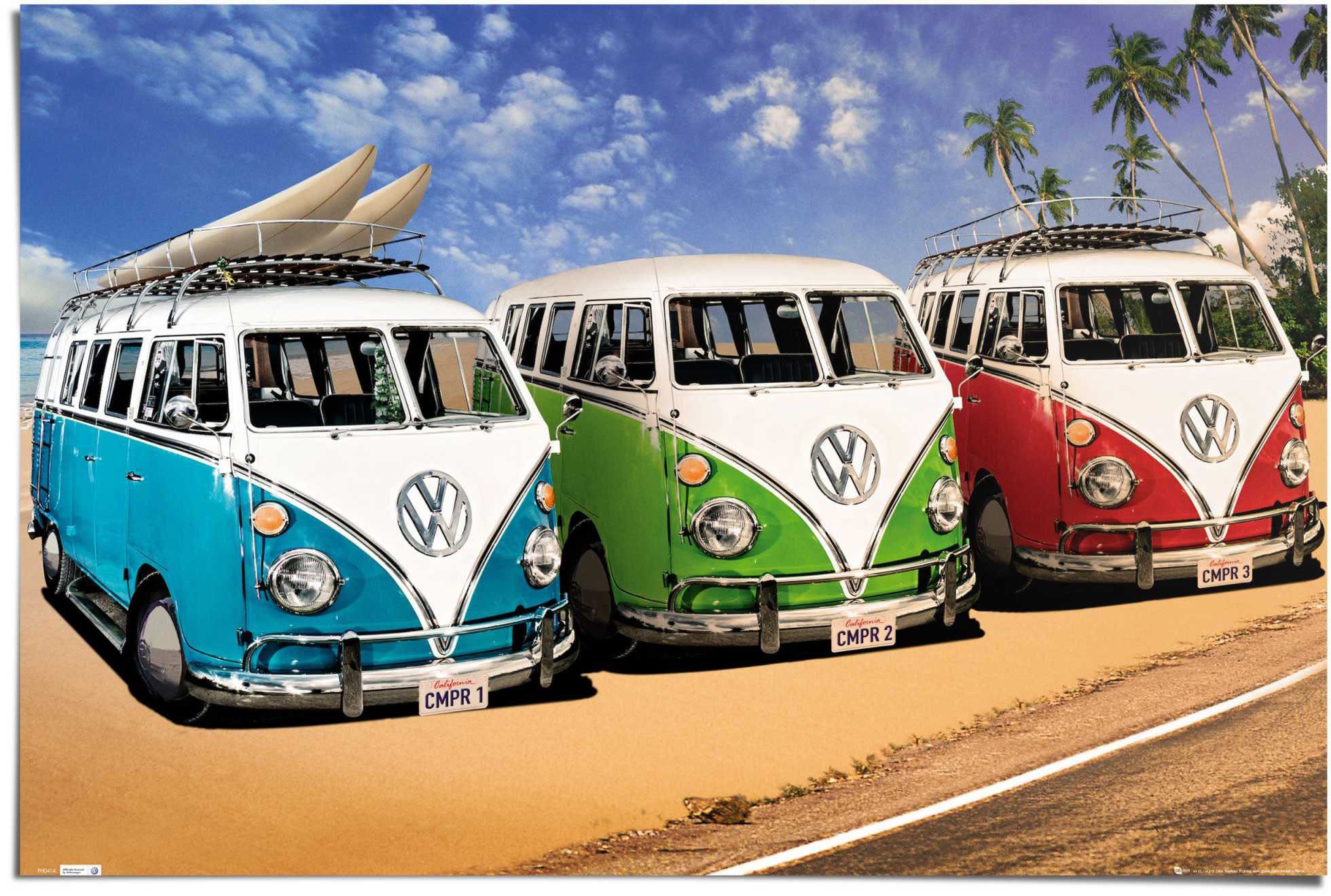 Reinders! Poster »VW Camper Camper Strand«, (1 Stück)-Otto