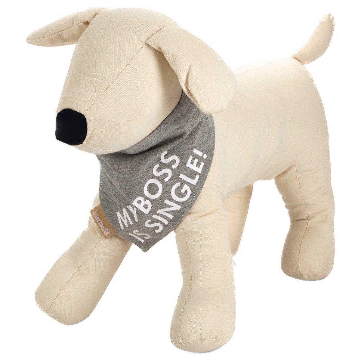 Beeztees Tier-Halstuch Bandana Single Boss grau