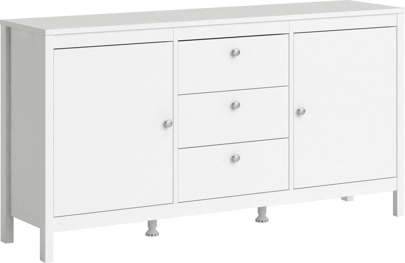 Home affaire Sideboard Madrid, Aufbewahrung, Schubladenschrank, Sideboard, mit 2 Türen und 3 Schubladen, Breite 151 cm, Höhe 80 cm