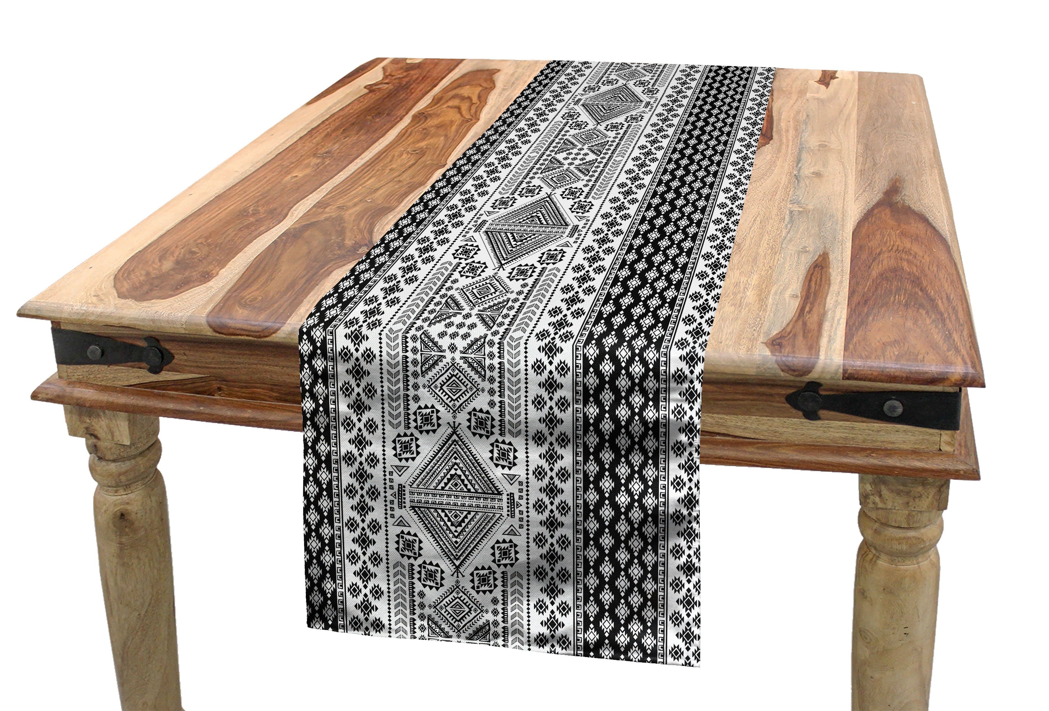 Abakuhaus Tischläufer Esszimmer Küche Rechteckiger Dekorativer Tischläufer, Mexican Drucken Vertikales Layout Kunst