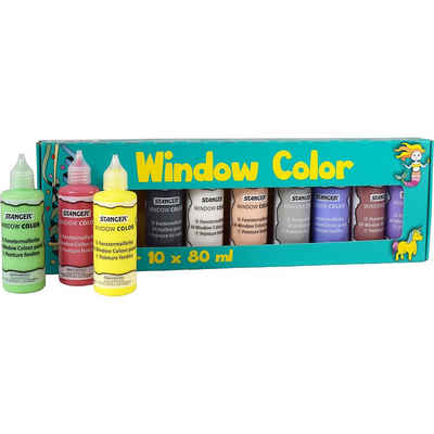 Fenstersticker »Window Color Superset, 10 Farben inkl. Vorlage«, Stanger