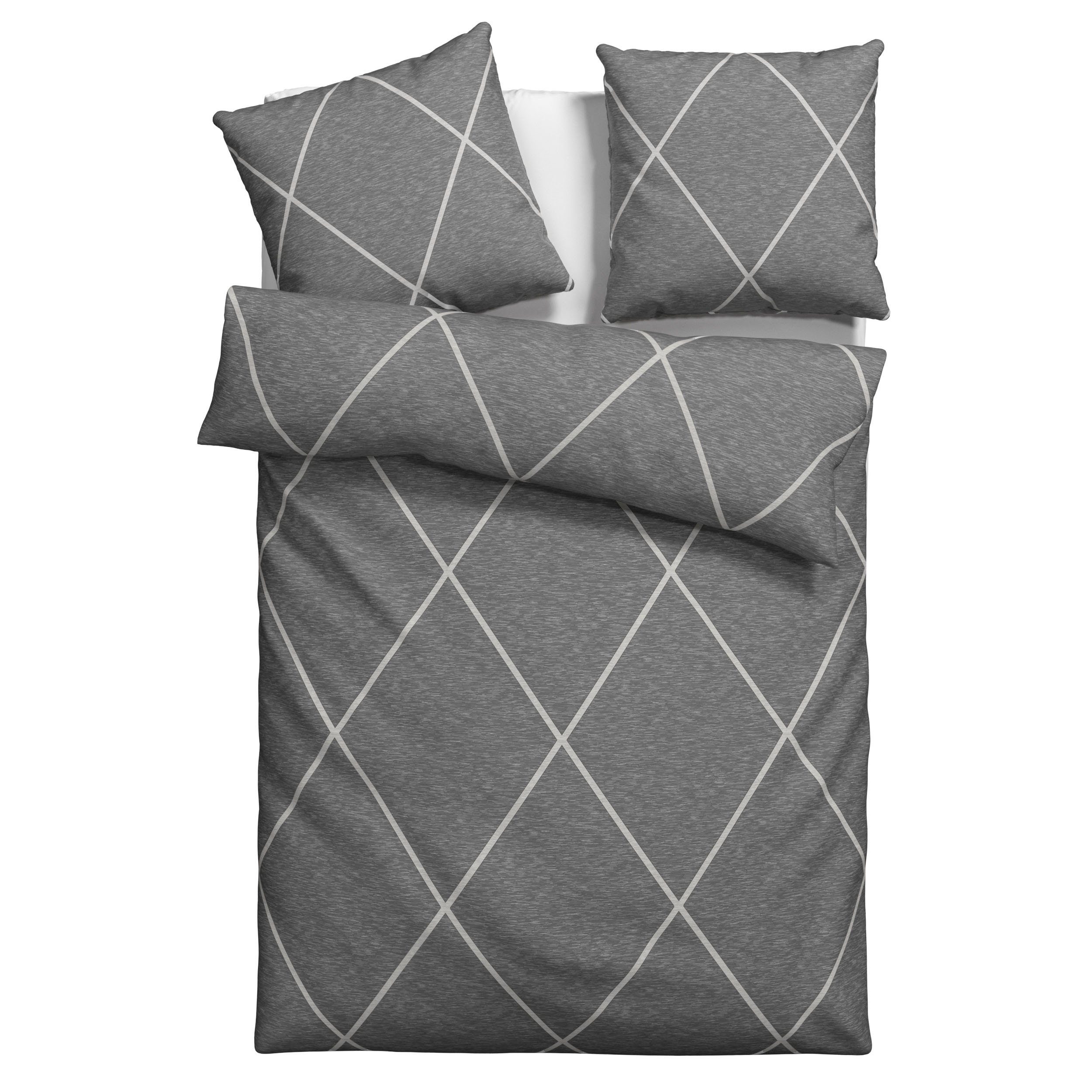 OTTO home Bettwäsche Belle in Gr. 135x200 oder 155x220 cm, Bettwäsche-Set gemustert, Renforcé, 2 teilig, Renforcé Qualität, Reißverschluss, 100% Baumwolle – Bild 2 von 4