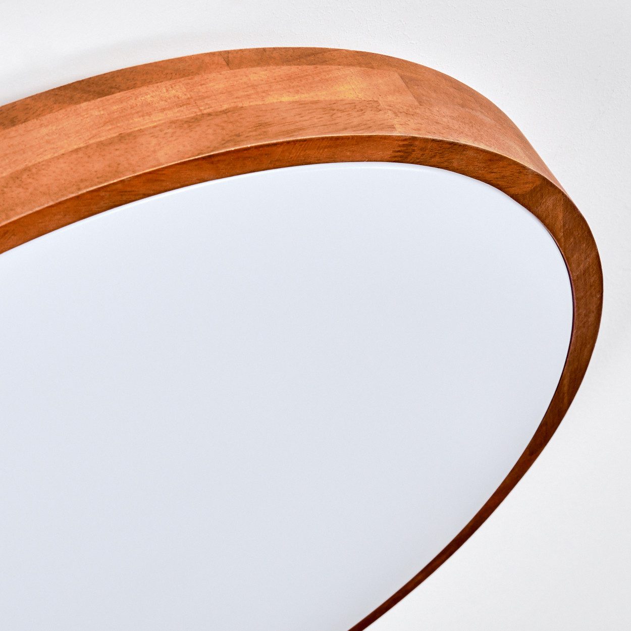 hofstein Deckenleuchte Deckenlampe aus Holz/Kunststoff in Naturfarben/Weiß, ohne Leuchtmittel, Deckenleuchte im Boho-Design, CCT einstellbar mit Fernbedienung – Bild 3 von 5