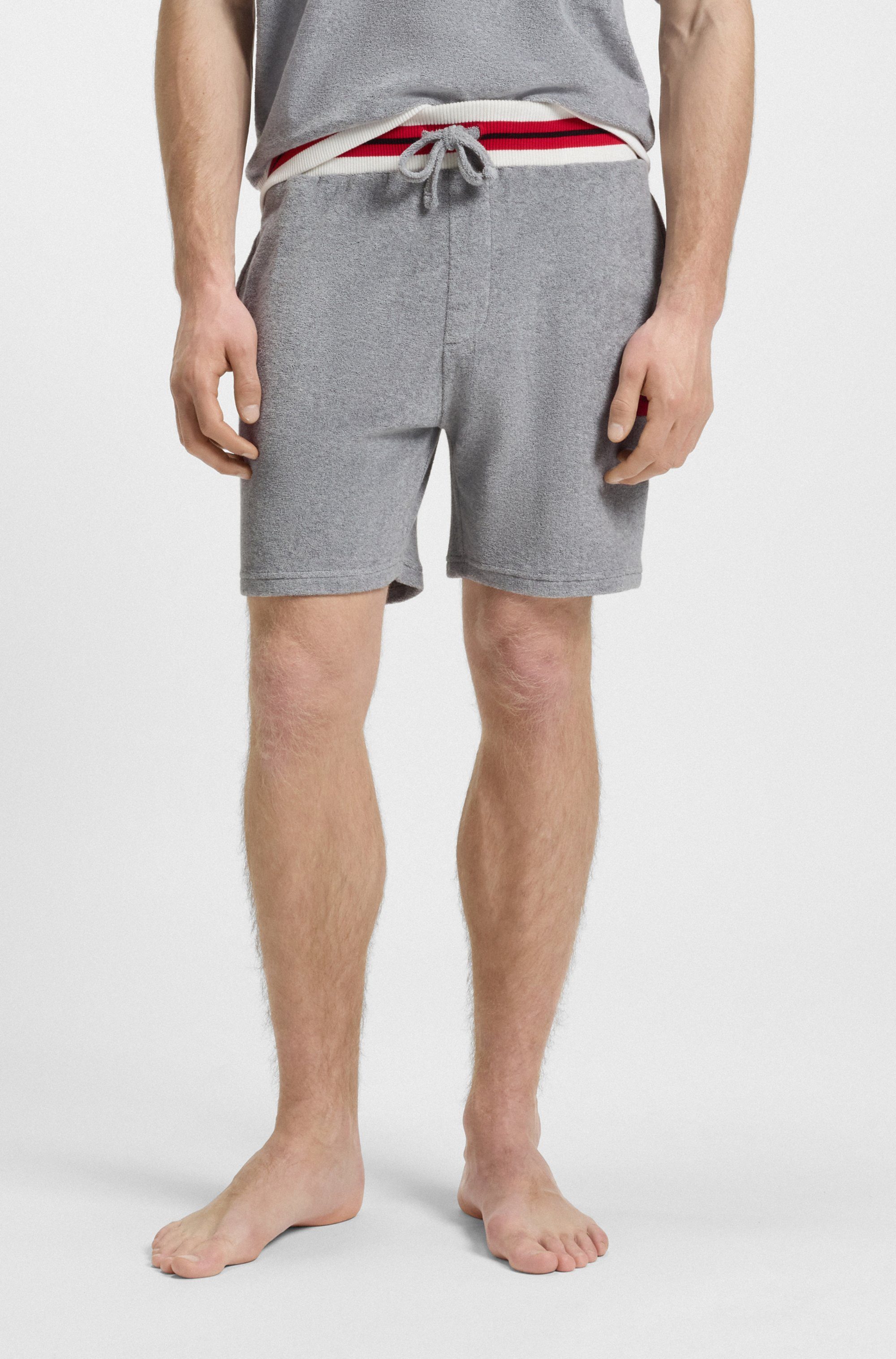 HUGO Sweatshorts JAXON kontrastfarbene Details, Tunnelzug günstig online kaufen
