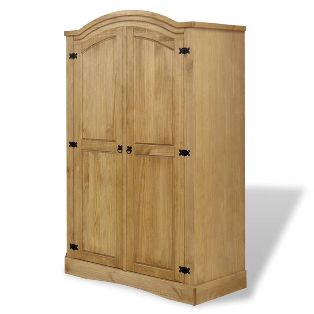 vidaXL Kleiderschrank NA Kleiderschrank im Mexiko-Stil Kiefer Massiv 2 Türen