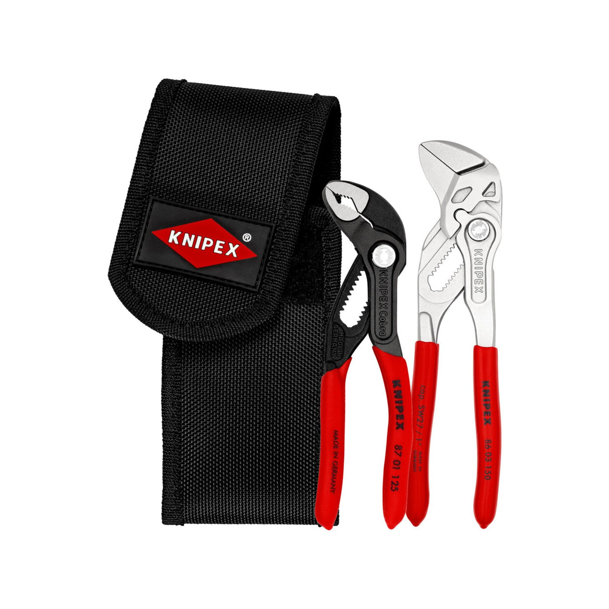 Knipex Zangenset KNIPEX 00 20 72 V01 Mini-Zangenset in Werkzeuggürteltasche 1 x 86 03 1