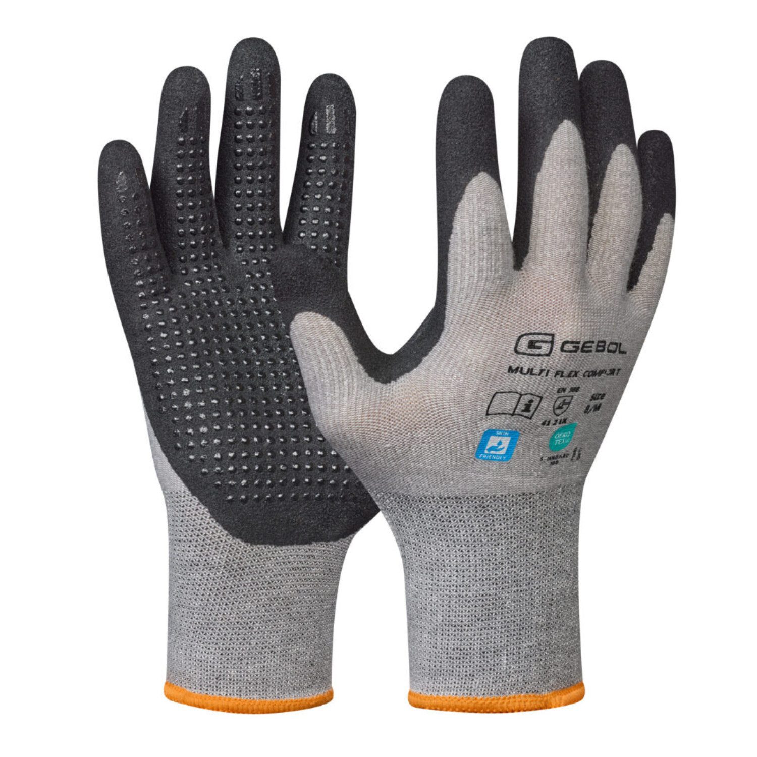 Gebol Arbeitshandschuhe MULTI FLEX COMFORT Nitril-Mikroschaum mit Nitril-Noppen