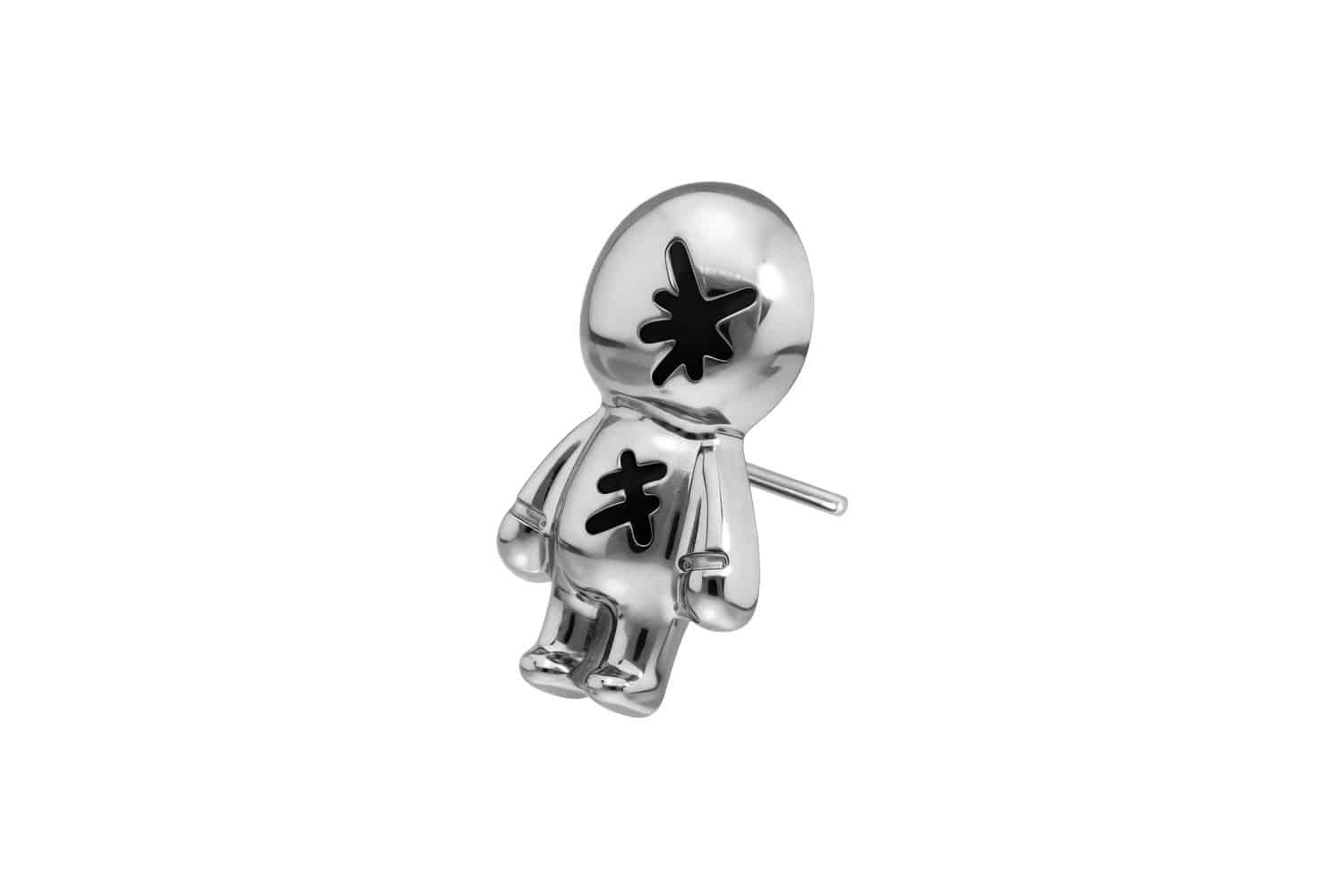 PIERCINGLINE Piercing-Set Titan Aufsatz mit Push Pin PUPPE (Push Pins, 1-tlg)