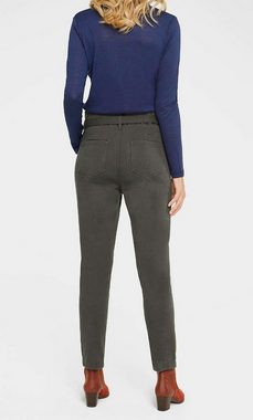 heine Regular-fit-Jeans LINEA TESINI Damen Designer-Bundfalten-Jeans m. Gürtel, kies