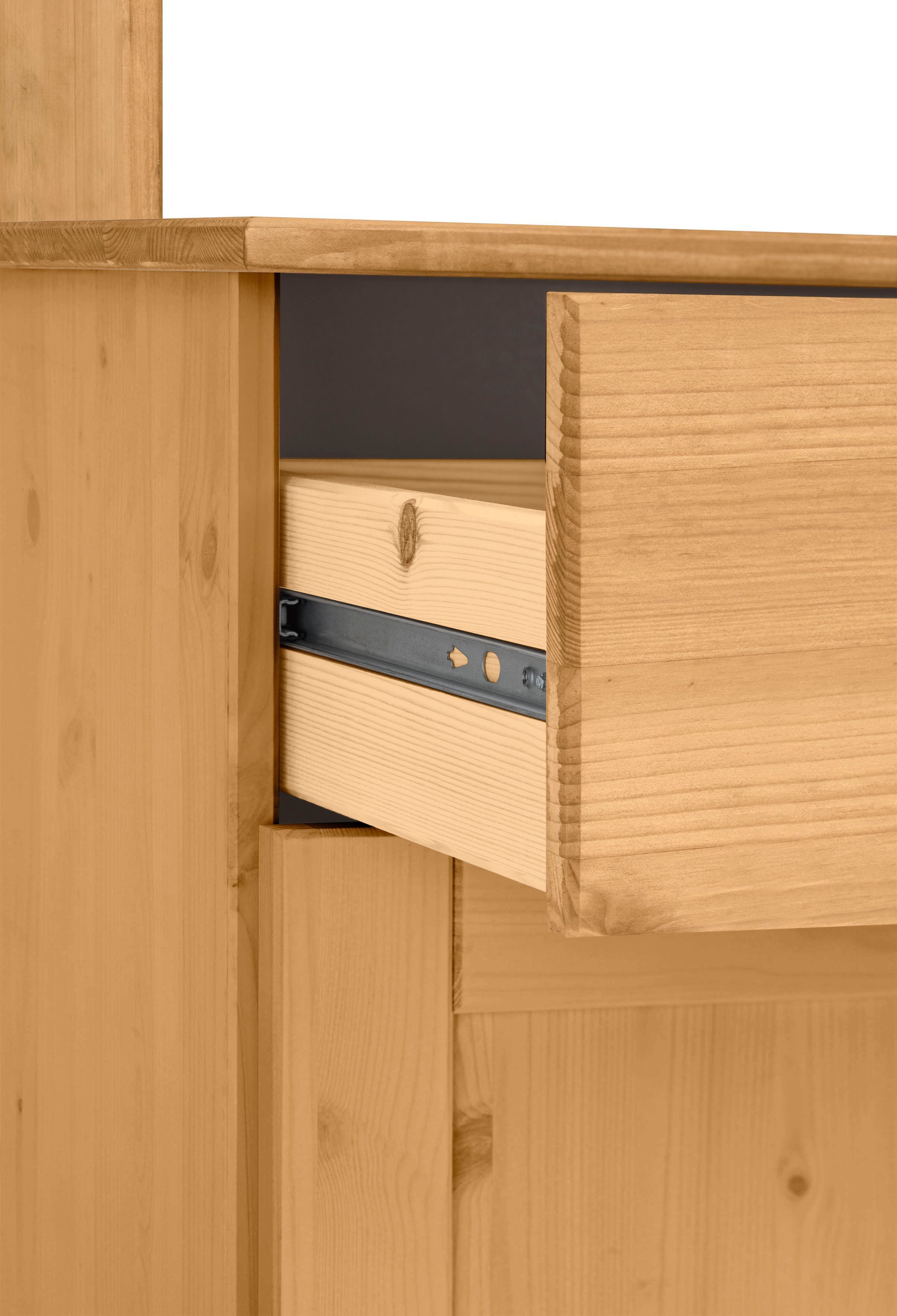 Home affaire Küchenbuffet Alby Breite 85 cm, 2 Glastüren