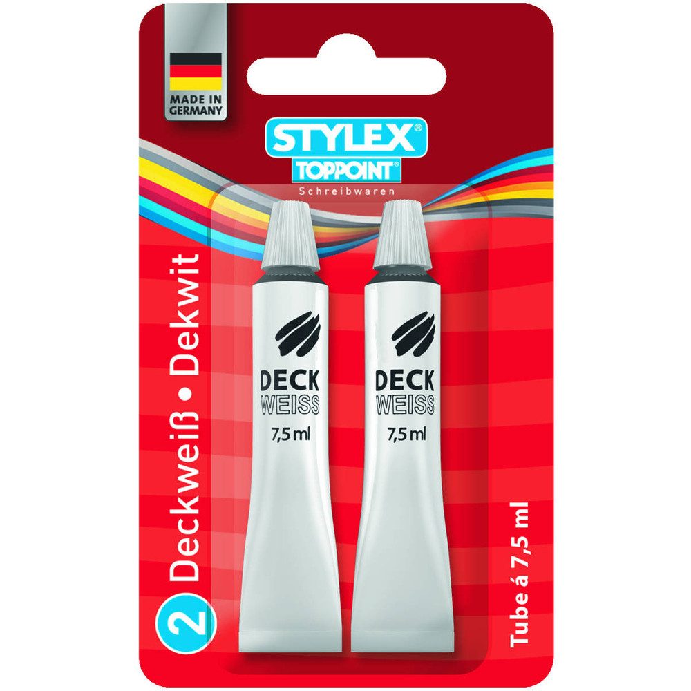 Schulheft Stylex - Deckweiß 2 Tuben - je 7,5ml