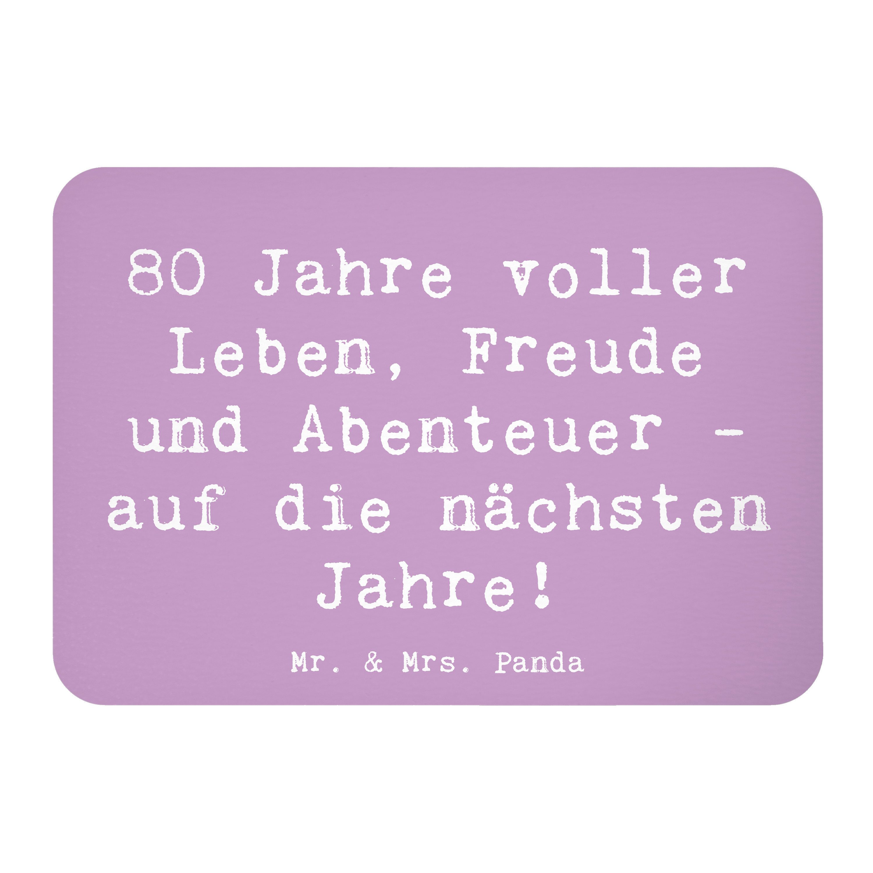 Magnet Spruch 80. Geburtstag Abenteuer - Lavendeltraum - Geschenk, Geschenk