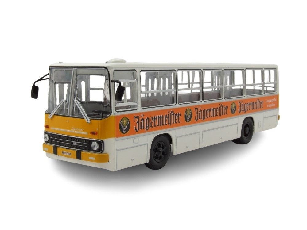 Premium ClassiXXs Modellauto Ikarus 260 Bus Halberstadt Jägermeister 1975 weiß orange, Maßstab 1:43