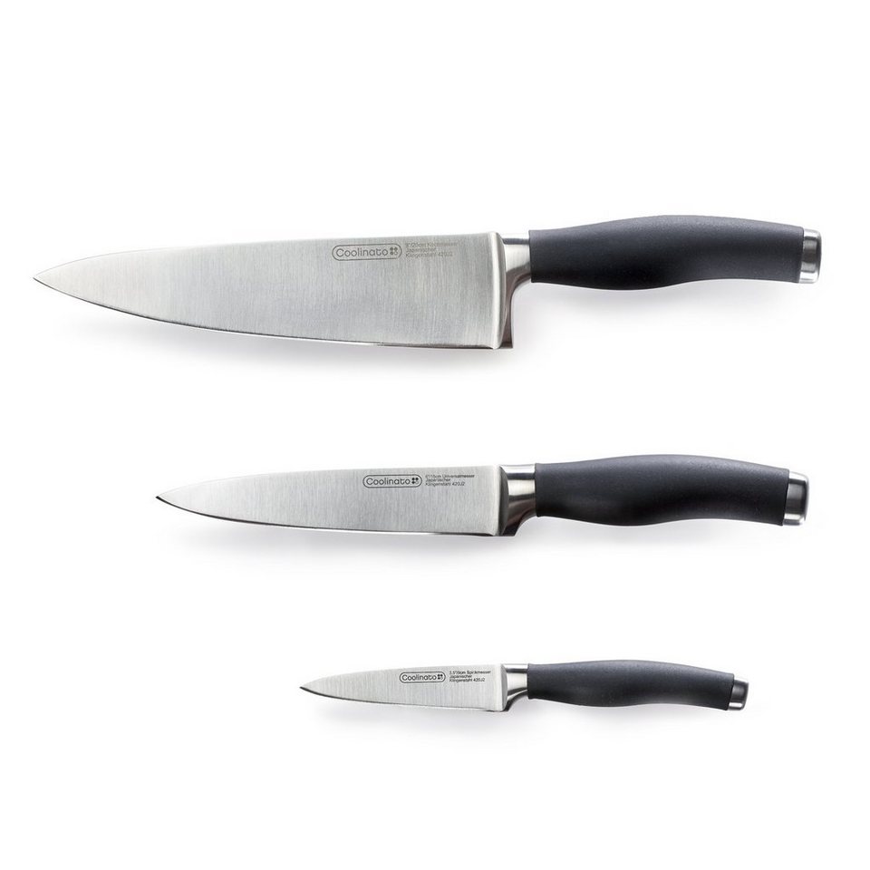 2er Messerset Santokumesser Scharfes Edelstahl-Messer Obst Küchenschere Küche