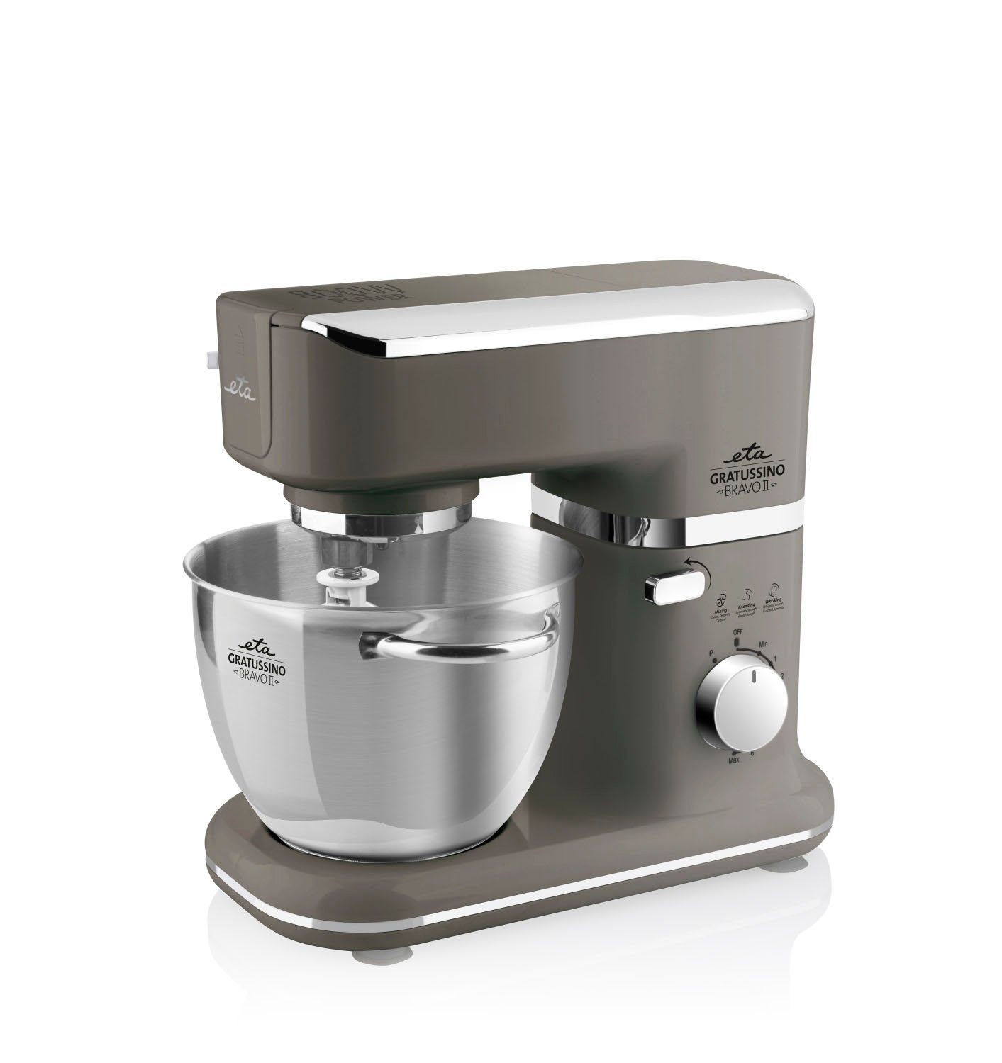eta Küchenmaschine ETA002390070, 800 W, 4,5 l Schüssel, Gratussino Bravo II 800 Watt, mit viel Zubehör
