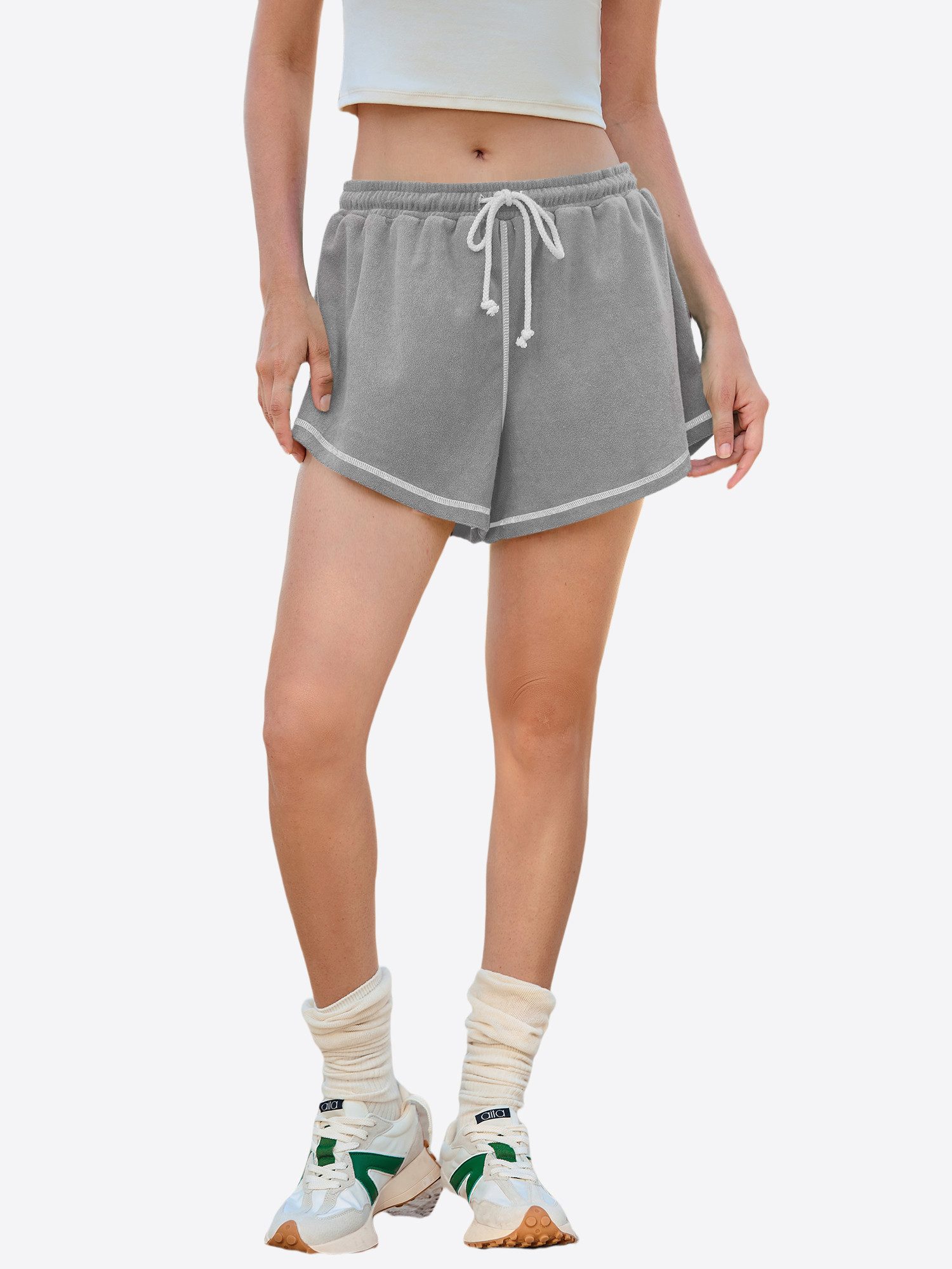 Imily Bela Shorts Damen Lässige Lounge-Shorts (Packung, 1-tlg., 1per-Pack) mit Kordelzug und elastischem Bund