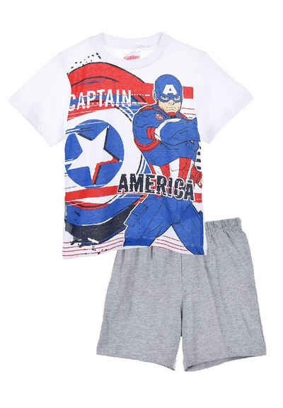 The AVENGERS Shorty »Captain America Jungen Pyjama kurzarm Nachtwäsche« (2 tlg)