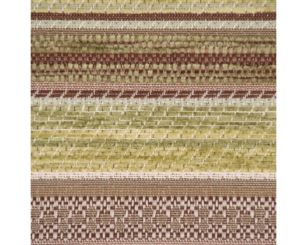 Thumbnail - SCHÖNER LEBEN. Stoff Möbelstoff Bezugsstoff Chenille KRUMBACH Streifen grün beige 140cm, made in Germany