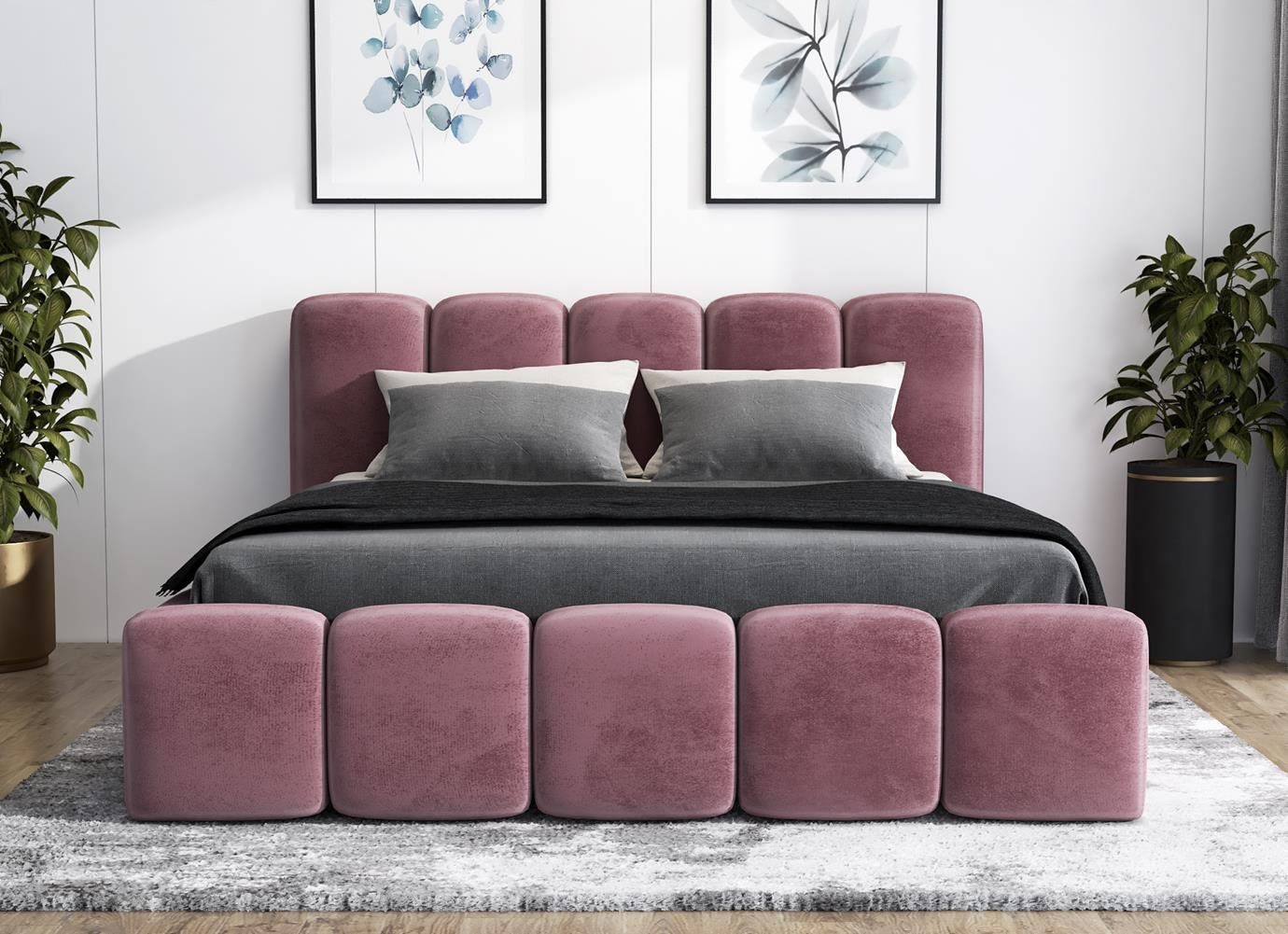 A&J MöbelLand GmbH Polsterbett SONIC-OM mit Bettkasten und Lattenrost (Bett günstig online kaufen