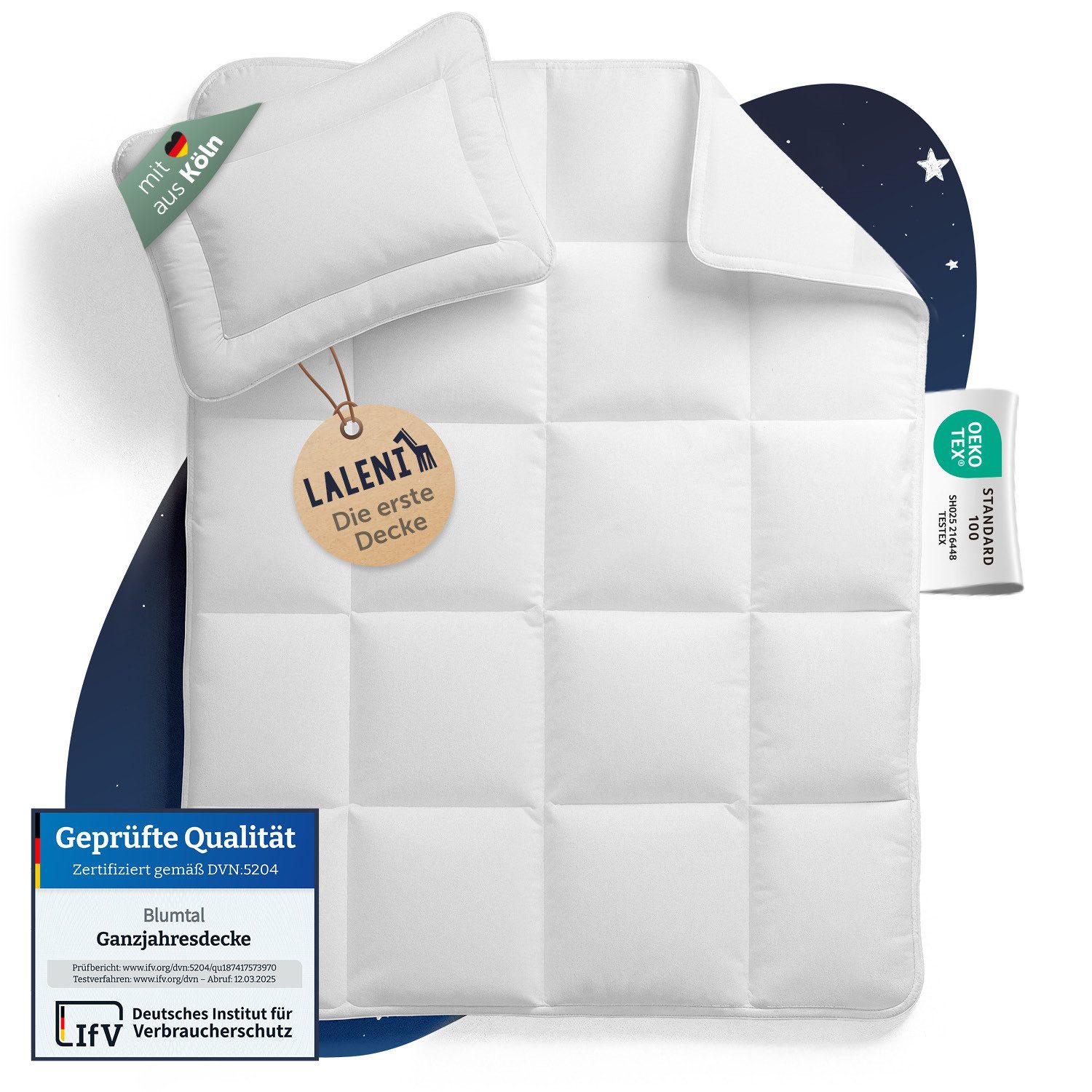 Laleni Babybettdecke Baby Bettdecke und Kissen Set - OEKO-TEX zertifiziert, günstig online kaufen