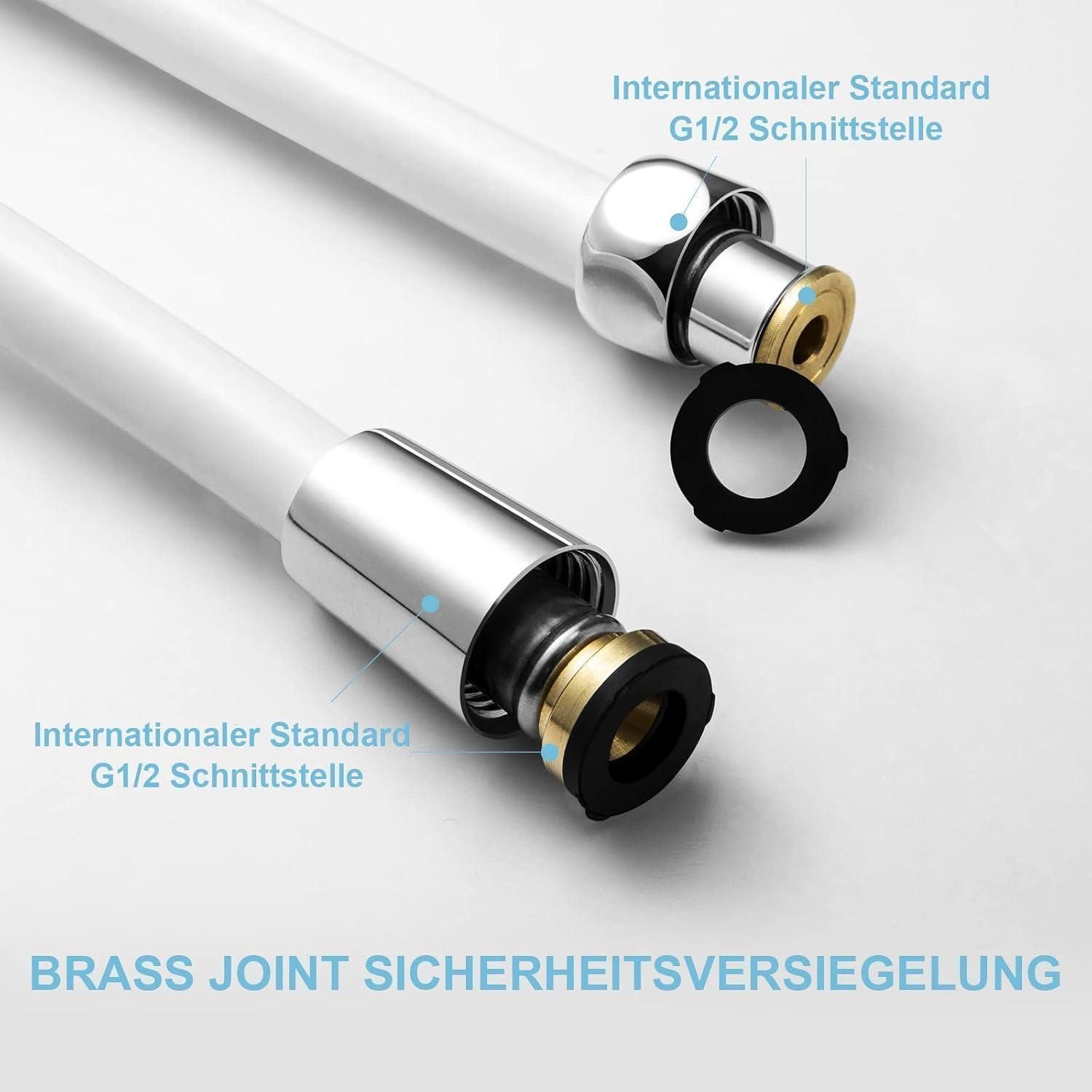 LuxusKollektion Brauseschlauch Brauseschlauch Duschschlauch Hochdruck Badarmaturen Ersatz Weib. 1,6m