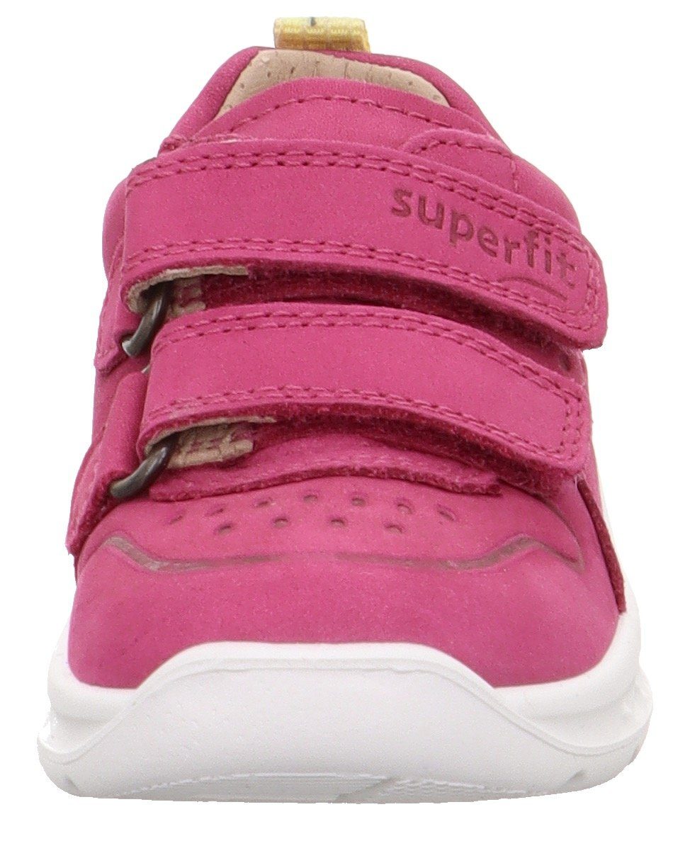 Klettschuh Superfit mit pink Mittel BREEZE Lederfutter weichem WMS: