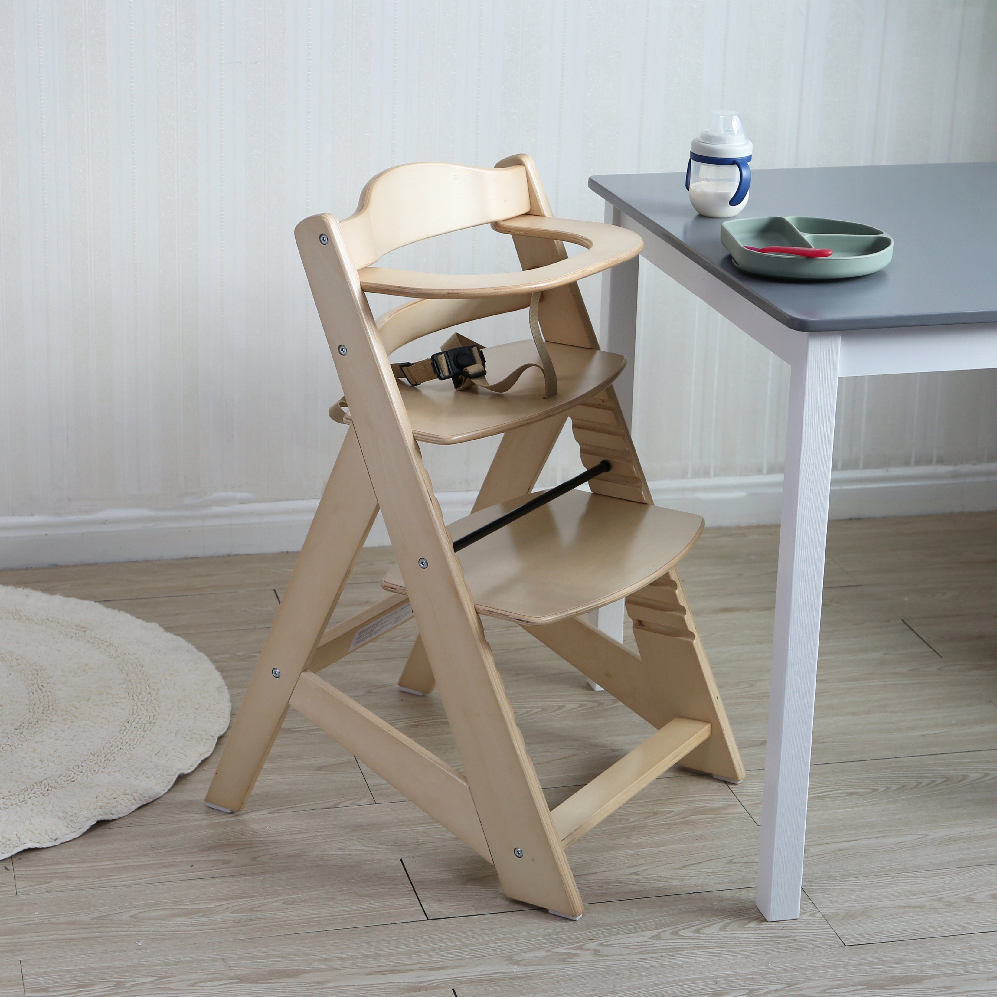 TIGGO Kinderstuhl TIGGO Hochstuhl Treppenhochstuhl Babyhochstuhl Kinderhochstuhl, aus Holz