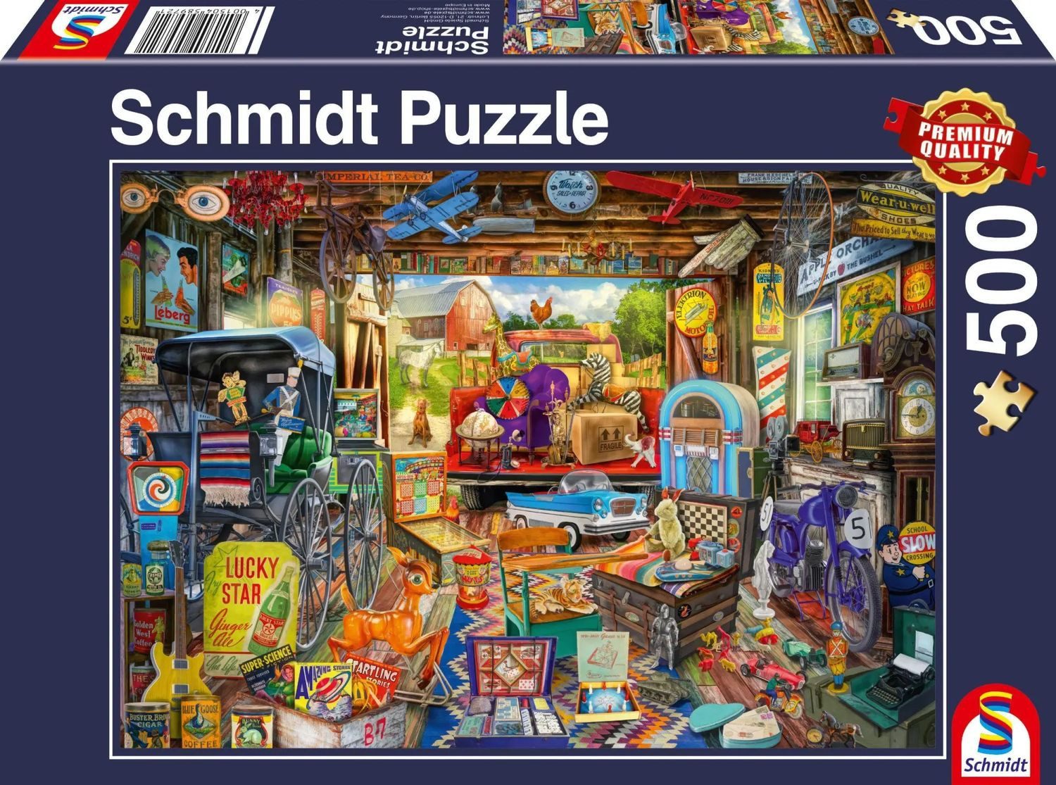 Schmidt Spiele Puzzle Garagen-Flohmarkt Puzzle 500 Teile, 500 Puzzleteile günstig online kaufen