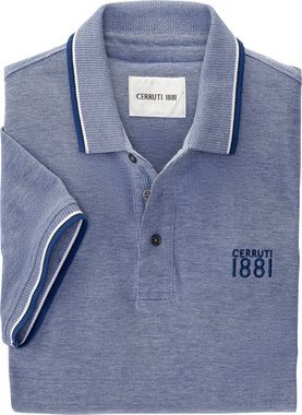 Cerruti 1881 Poloshirt aus hochwertigem Baumwoll-Piqué in Melé-Optik
