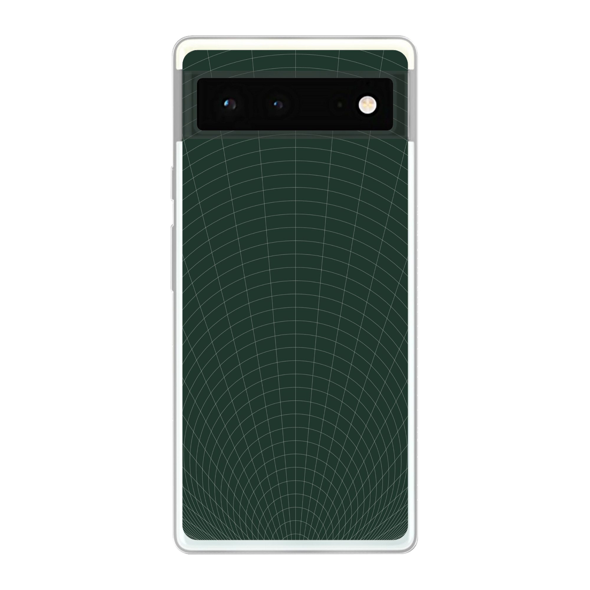 MuchoWow Handyhülle für Google Pixel 6 Tunnellinien - Grün - Abstrakt, Handy Case, Silikon, Bumper Case Dünn