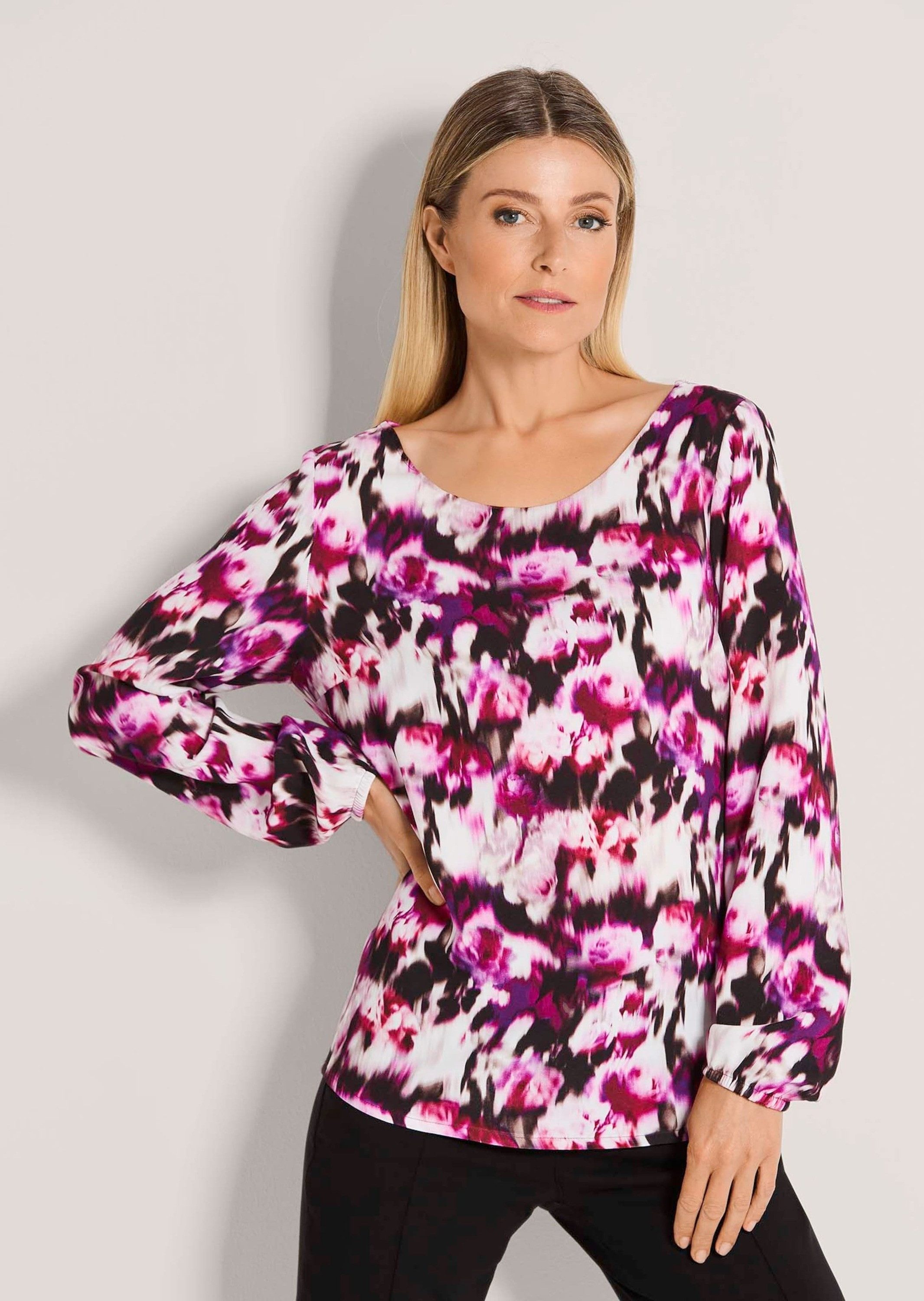 MADELEINE Schlupfbluse Elegante Viskosebluse mit Allover-Druck Printbluse m günstig online kaufen