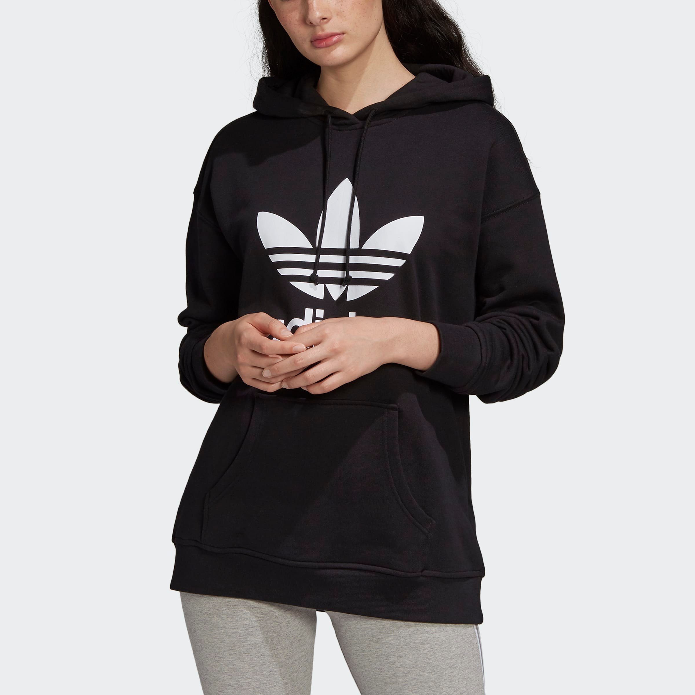 adidas Originals Kapuzensweatshirt ADIDAS ADICOLOR BLACK/WHITE HOODIE TREFOIL