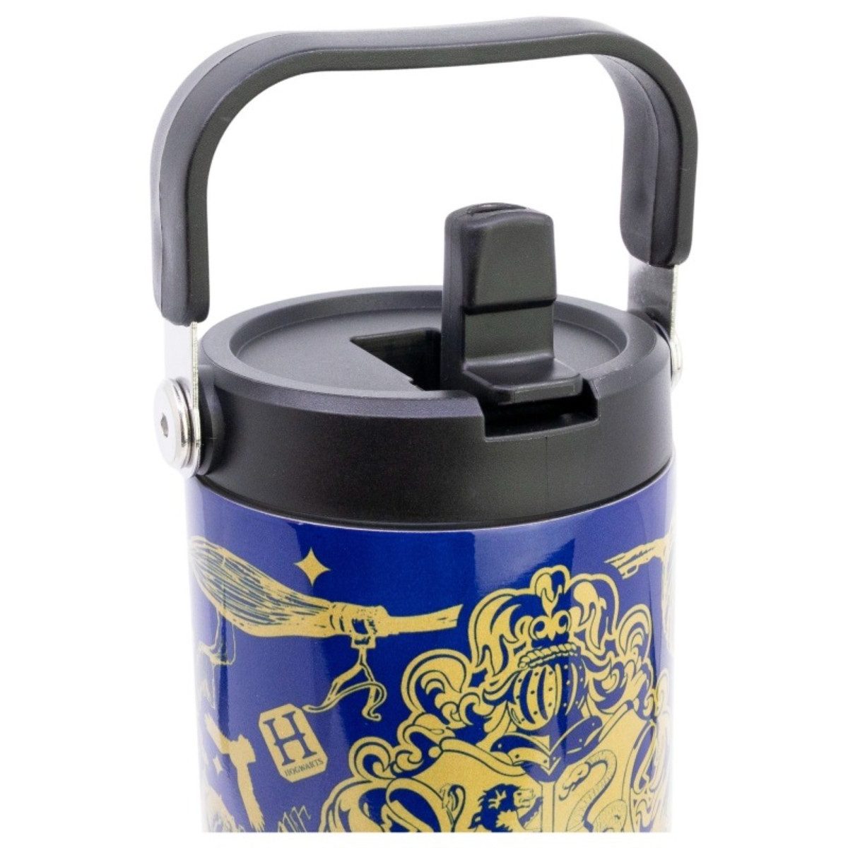 Harry Potter Thermobecher Edelstahl 860 ml mit Griff und Klappdeckel, Edelstahl