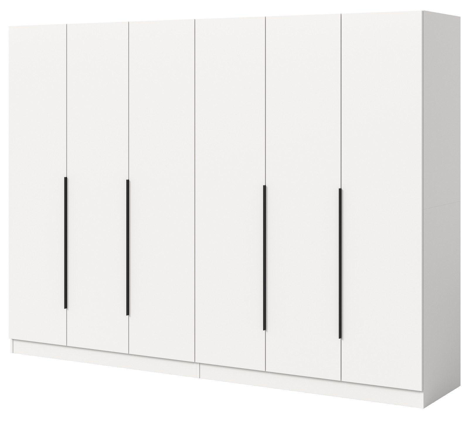 Inn.Furn Kleiderschrank Swan (Set 6-türiger / 2x 3-türiger Kleiderschrank in Weiß, Breite 240 oder 2x 120 cm) auch als 2x 3-türiger Schrank stellbar