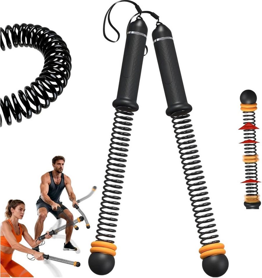 OYLCDI Handmuskeltrainer Verstellbares Trainingsseile Battle Rope, Fitnessgeräte, 2er-Pack (für Ganzkörperstraffung, Fettverbrennung und Krafttraining), für zu Hause, geräuscharmes Battle Rope ohne Seil mit Silikongriff