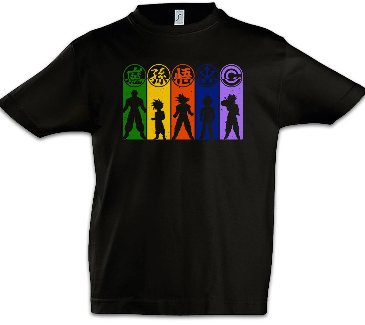 Print-Shirt Anime Hero Goku Fighter Kinder T-Shirt Dragon Picolo Dragonball Muten
