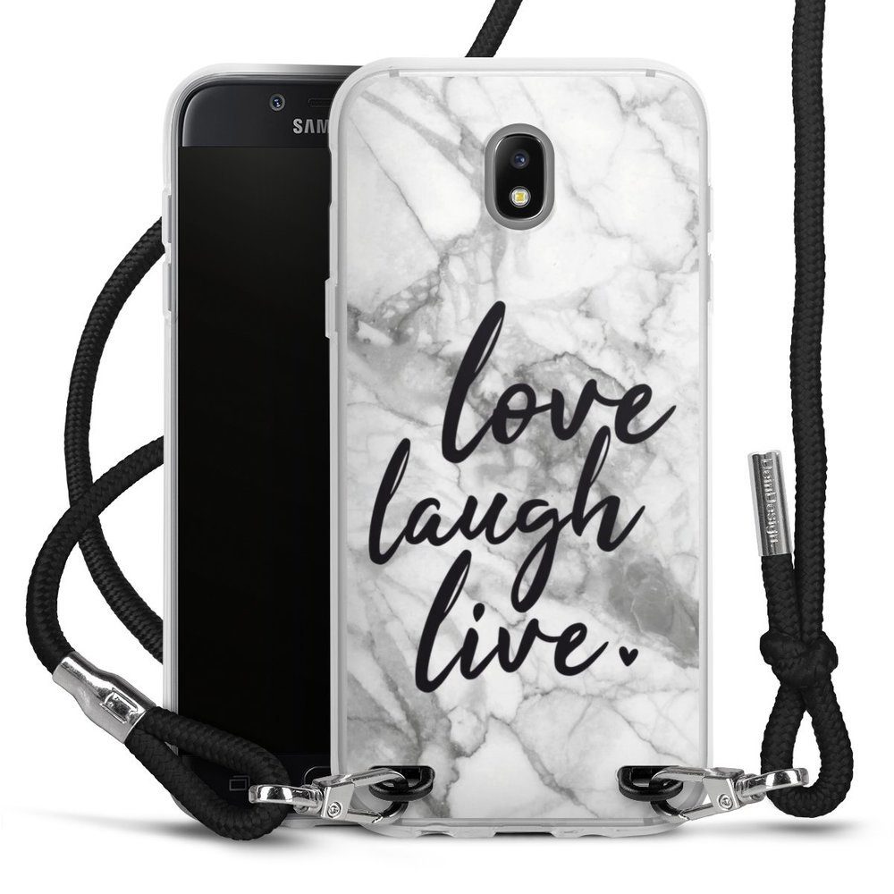 DeinDesign Handyhülle Marmor Sprüche Liebe Love, Laugh, Live Marmor, Samsung  Galaxy J5 (2017) Handykette Hülle mit Band Case zum Umhängen