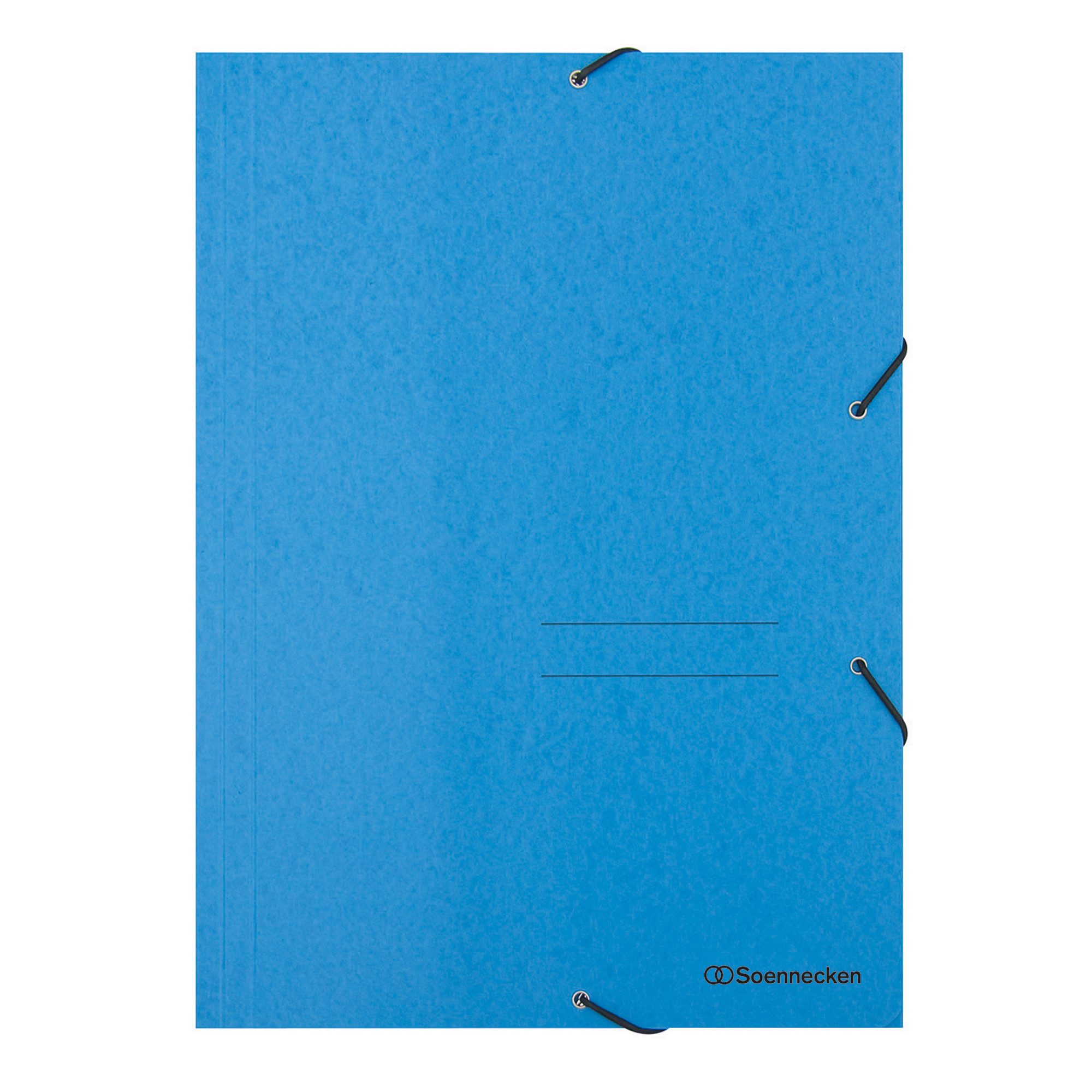 Fächermappe Eckspanner 1473 DIN A4 3 Klappen und Gummizug blau