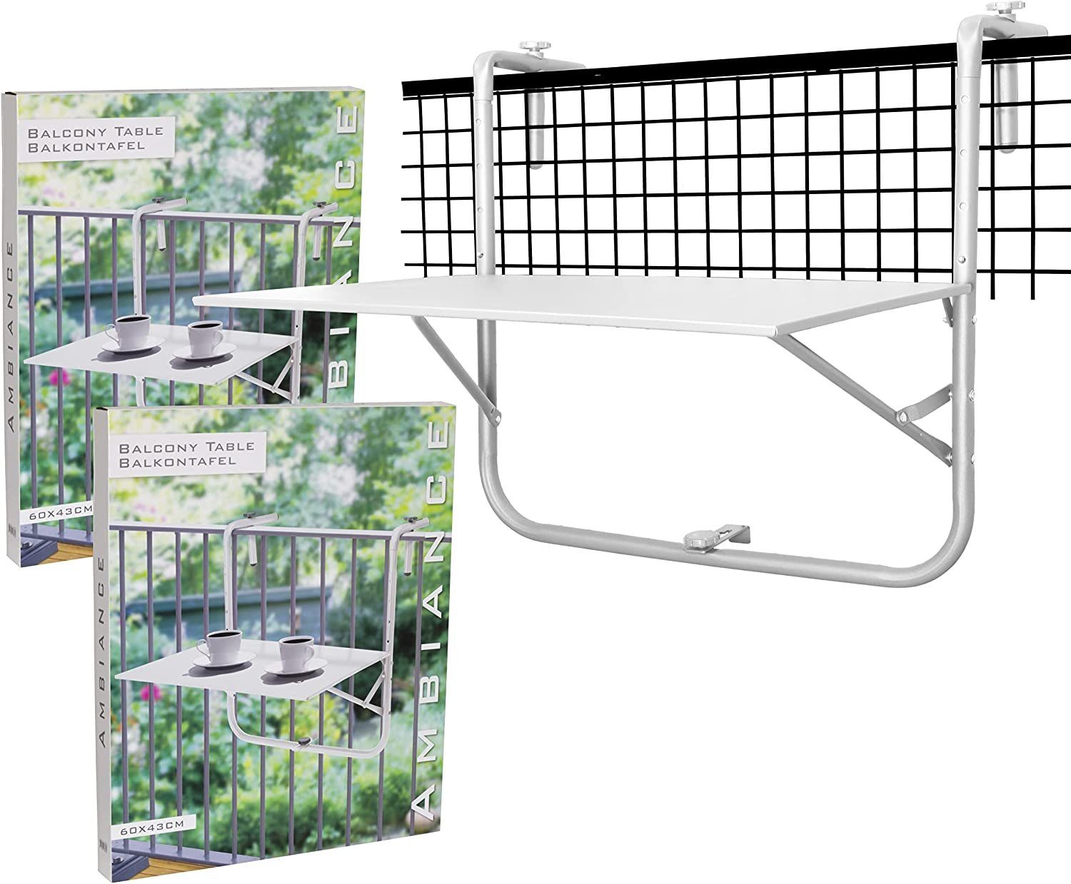 Trendyshop365 Balkonhängetisch klappbar 60x40cm wetterfest (2-St), günstig online kaufen