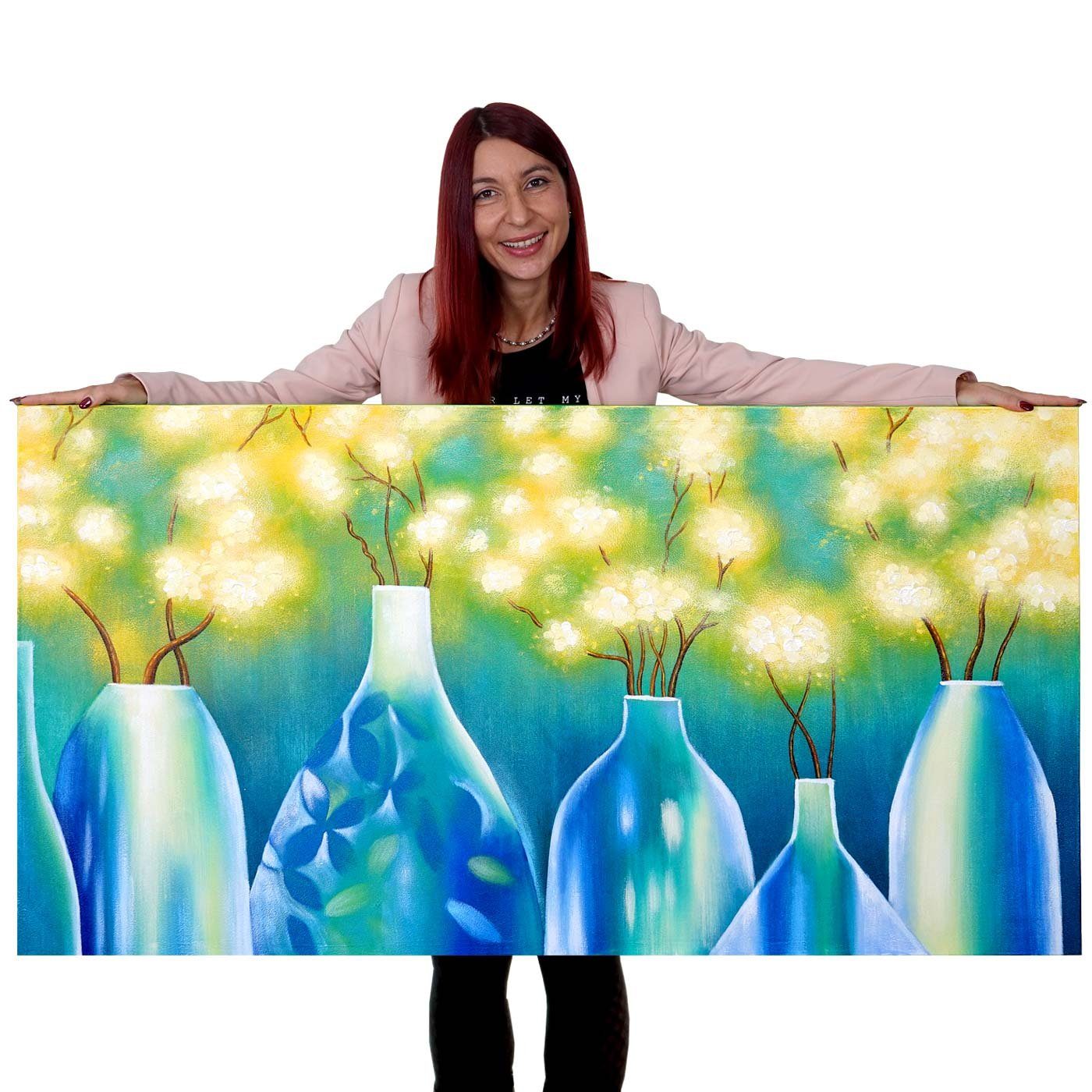 MCW Ölgemälde Wandbild Vasen, Vasen, Hohe Qualität, Jedes Bild ein Unikat, Ölfarben, handgemalt
